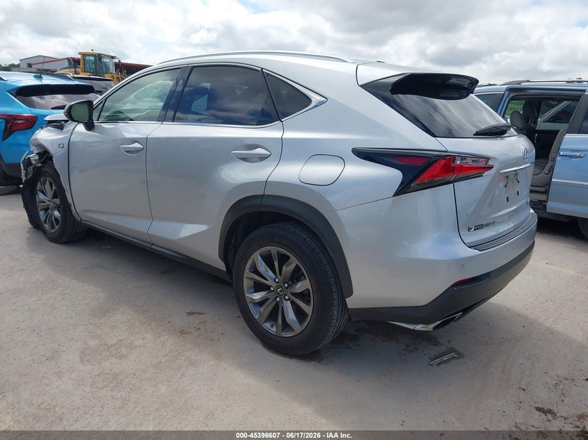 Vin: jtjyarbz0g2037304, lot: 45894610, lexus nx 200t f sport 20163