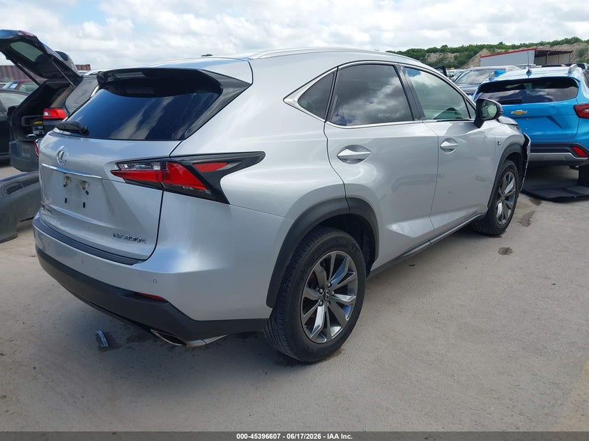 Vin: jtjyarbz0g2037304, lot: 45894610, lexus nx 200t f sport 20164