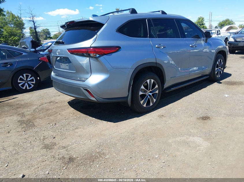 Vin: 5tdgzrbh2ns218425, lot: 45894648, toyota highlander xle 20224