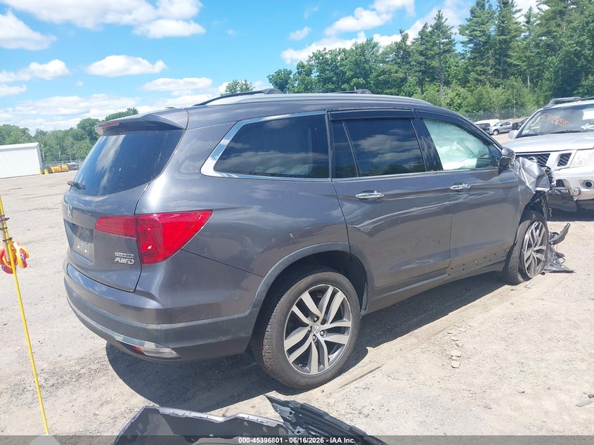 Vin: 5fnyf6h96gb055331, lot: 45894804, honda pilot touring 20164