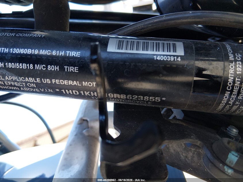 2024 Harley-Davidson Fltrx VIN: 1HD1KH719RB623855 Lot: 45396962