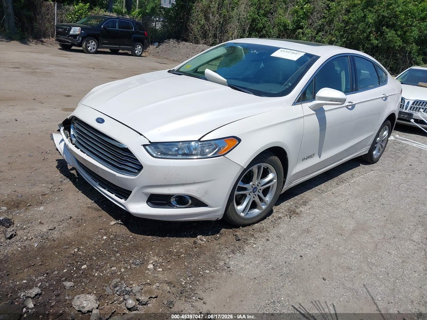 Vin: 3fa6p0ru2gr377618, lot: 45895050, ford fusion hybrid titanium 20162