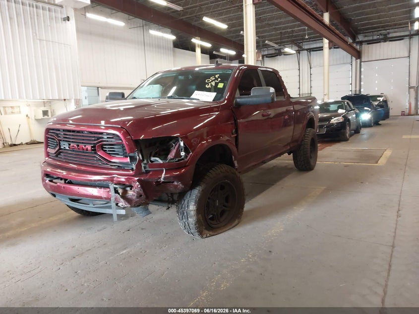 Vin: 3c6ur5fl9jg313770, lot: 45895072, ram 2500 laramie  4x4 6'4 box 20182