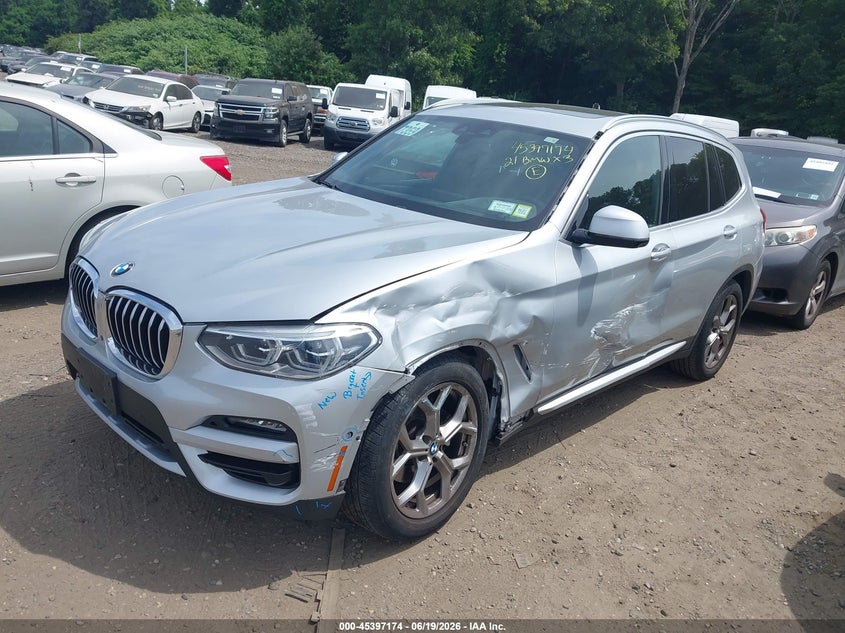 2021 Bmw X3 Xdrive30i 5UXTY5C02M9G54256 photo 1