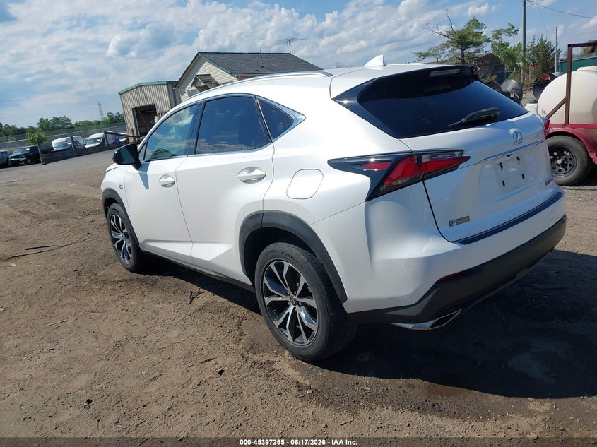 Vin: jtjyarbz2f2009213, lot: 45895258, lexus nx 200t f sport 20153