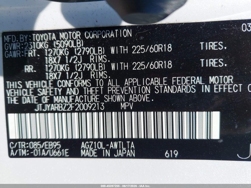 2015 Lexus Nx 200T F Sport VIN: JTJYARBZ2F2009213 Lot: 45397255