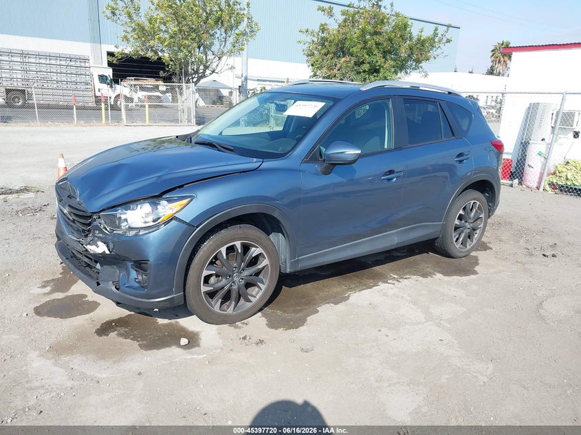 Vin: jm3ke2dy9g0856498, lot: 45895723, mazda cx-5 grand touring 20162