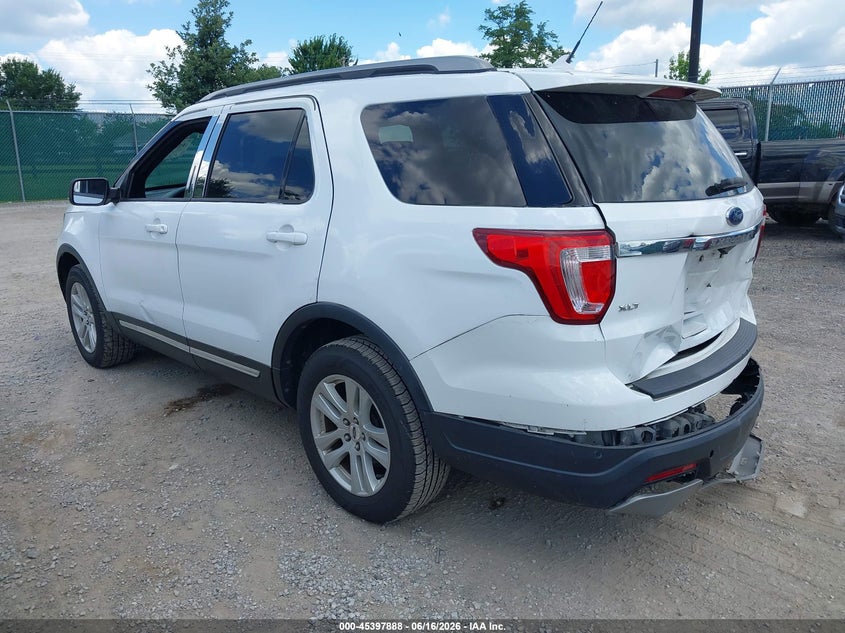 Vin: 1fm5k8d8xkgb26693, lot: 45895891, ford explorer xlt 20193