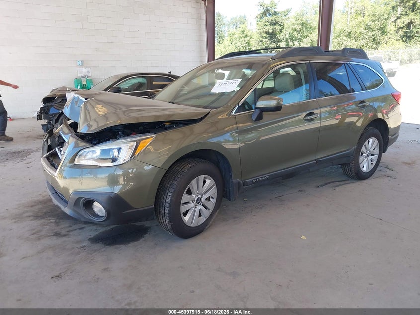 Vin: 4s4bsadc1f3241307, lot: 45895918, subaru outback 2.5i premium 20152