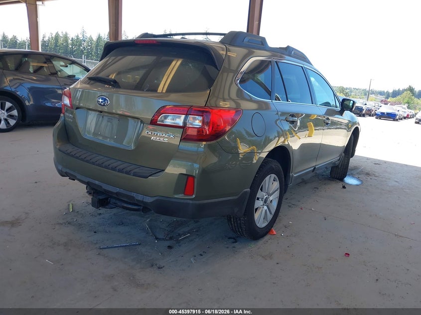 Vin: 4s4bsadc1f3241307, lot: 45895918, subaru outback 2.5i premium 20154