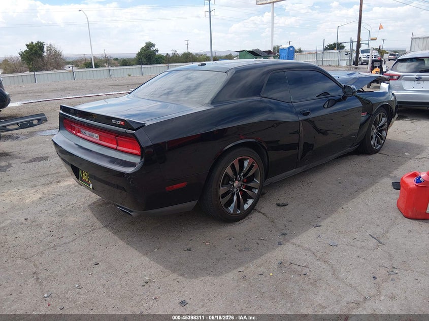Vin: 2c3cdycj5dh651926, lot: 45896314, dodge challenger srt8 20134