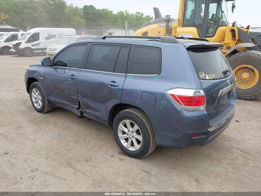 Vin: jtebc3eh4c2009045, lot: 45896416, toyota highlander hybrid base v6 20123