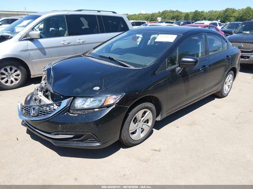 2015 Honda Civic, Front End, IAAI, VIN 2HGFB2F5XFH500370 — photo 2