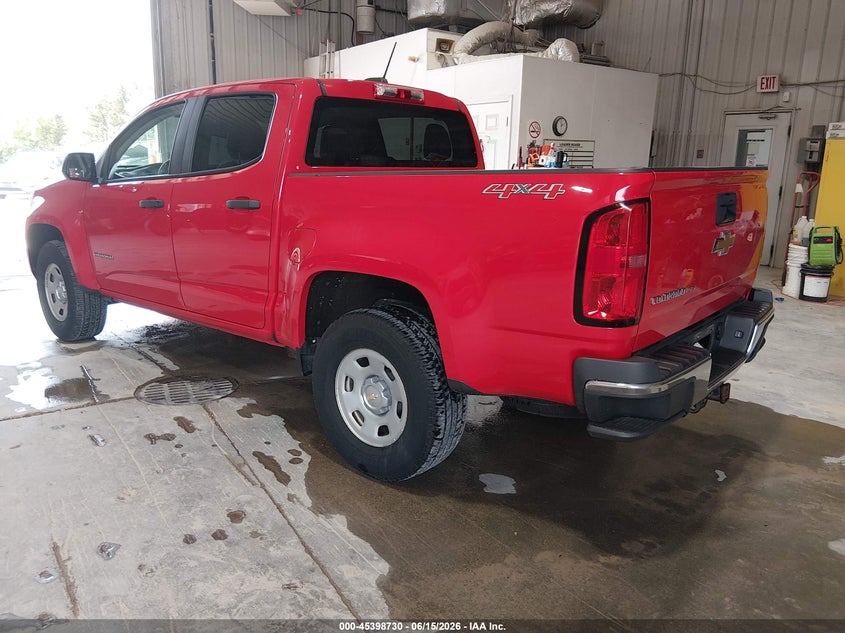 Vin: 1gcgtben7h1252601, lot: 45896733, chevrolet colorado 4wd wt 20173