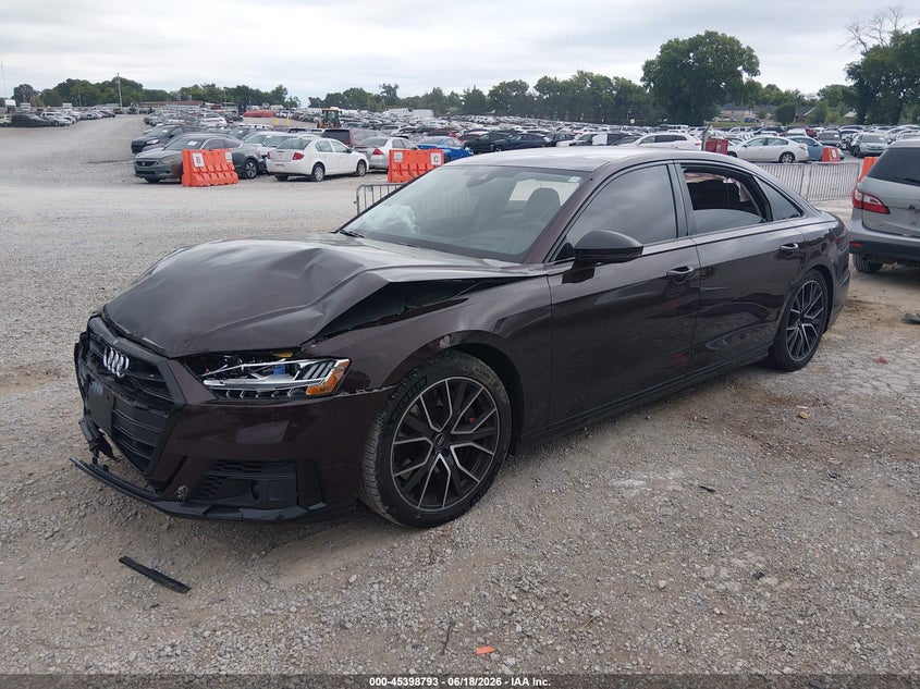Vin: wau8saf84ln007005, lot: 45896796, audi s8 tfsi quattro tiptronic 20202
