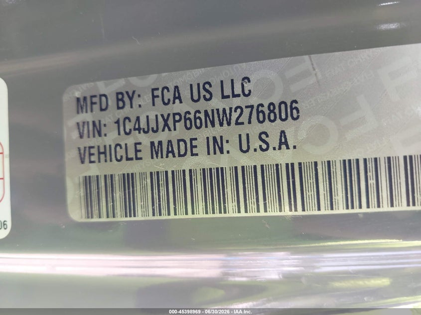 2022 Jeep Wrangler 4Xe Unlimited Sahara 4X4 VIN: 1C4JJXP66NW276806 Lot: 45398969