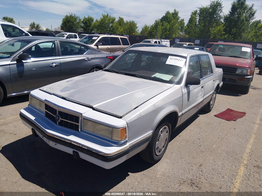 1990 DODGE DYNASTY SEDAN 3.0L V6 FI OHV F