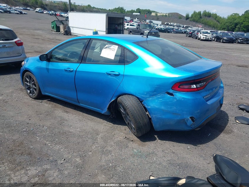 Vin: 1c3cdffh5gd818865, lot: 45897325, dodge dart turdo 20163