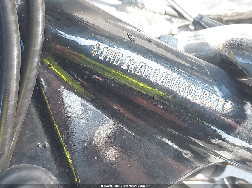 2011 Harley-Davidson Flhtk VIN: 1HD1KEM11BB605228 Lot: 45399348