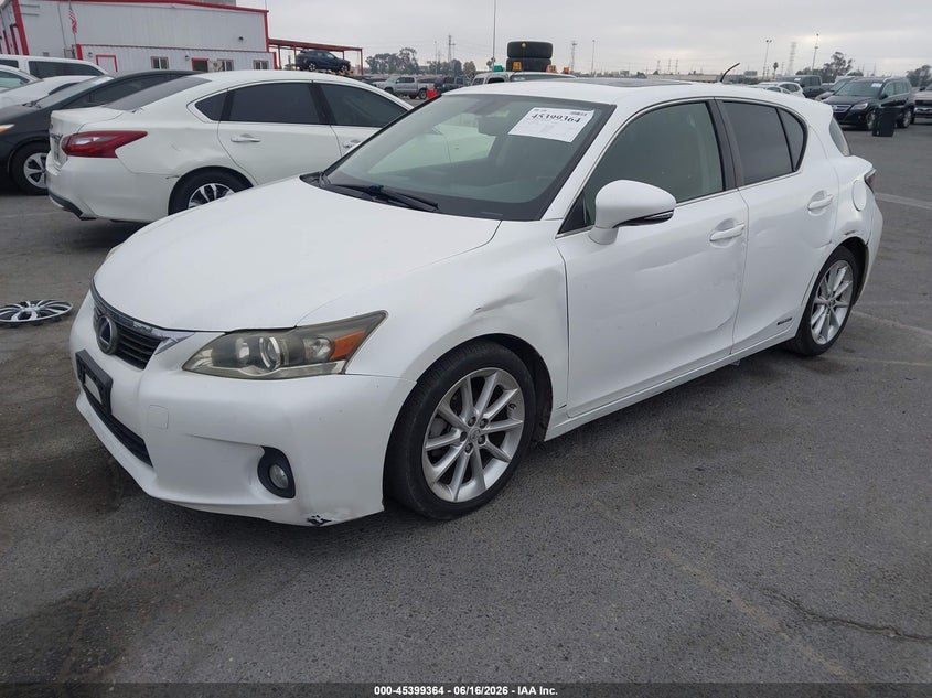 Vin: jthkd5bh4b2034378, lot: 45897367, lexus ct 200h premium 20112