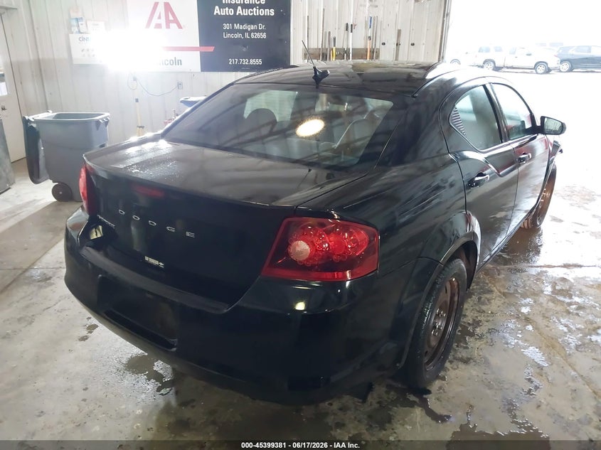Vin: 1c3cdzabxdn725057, lot: 45897383, dodge avenger se 20134