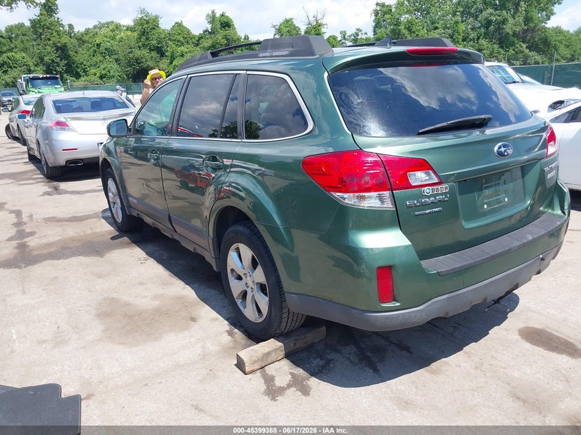 Vin: 4s4brbkcxb3381595, lot: 45897391, subaru outback 2.5i limited 20113