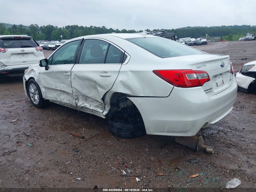 Vin: 4s3bnbc63g3033878, lot: 45897407, subaru legacy 2.5i premium 20163