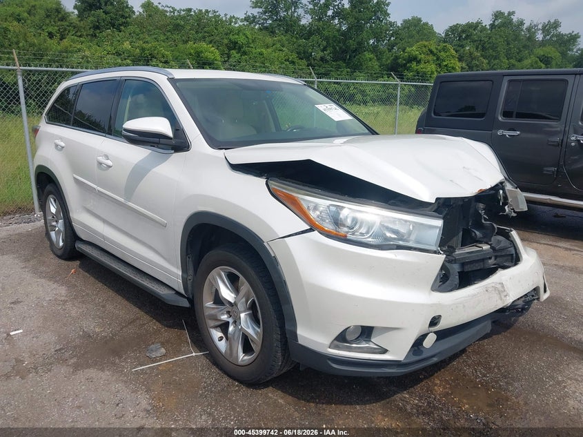 Vin: 5tdykrfh6es010499, lot: 45897745, toyota highlander limited v6 2014 img_1