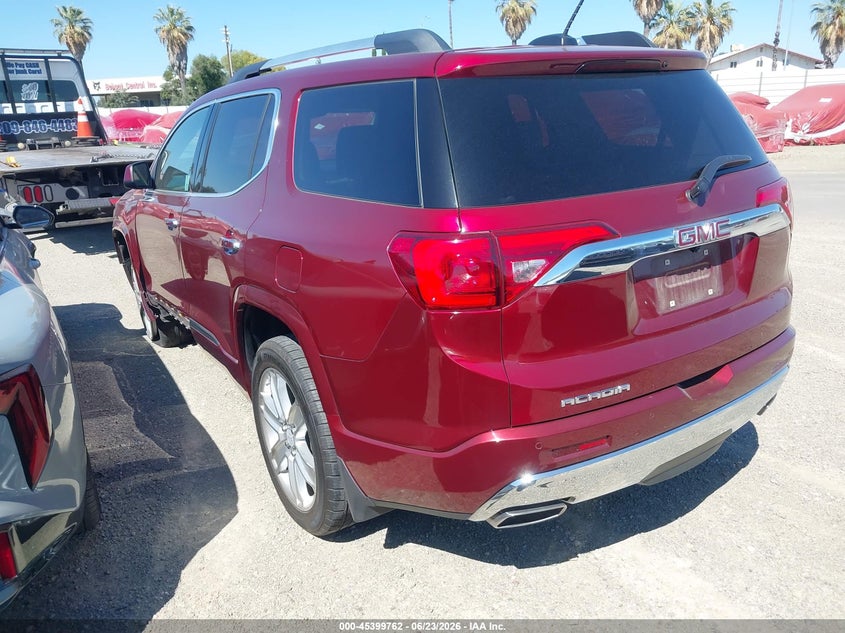 Vin: 1gkknplsxjz166320, lot: 45897765, gmc acadia denali 20183