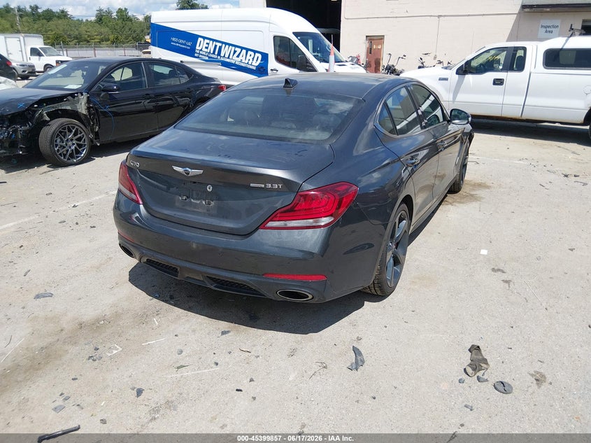 Vin: kmtg34le1lu054085, lot: 45897860, genesis g70 3.3t awd 20204