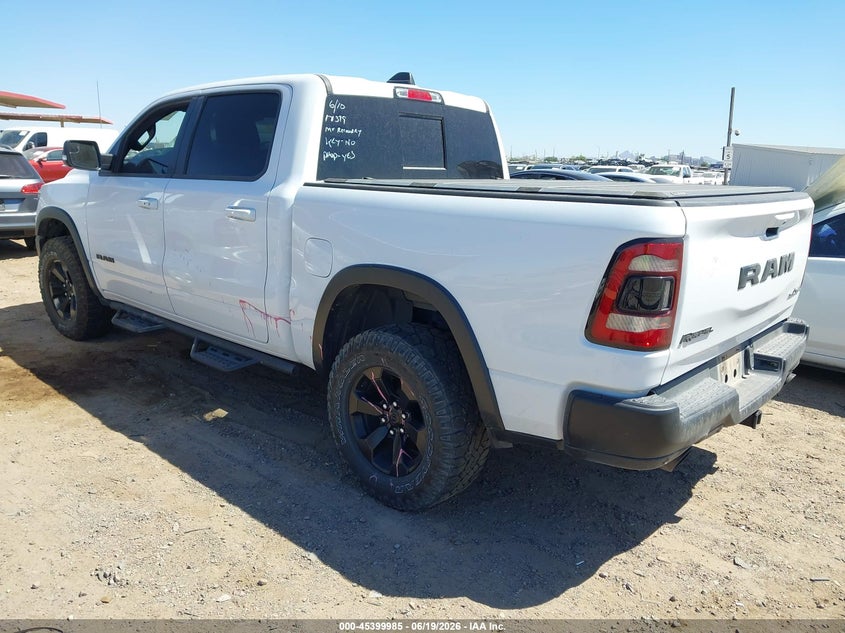 Vin: 1c6srflm6nn171370, lot: 45897988, ram 1500 rebel  4x4 5'7 box 20223