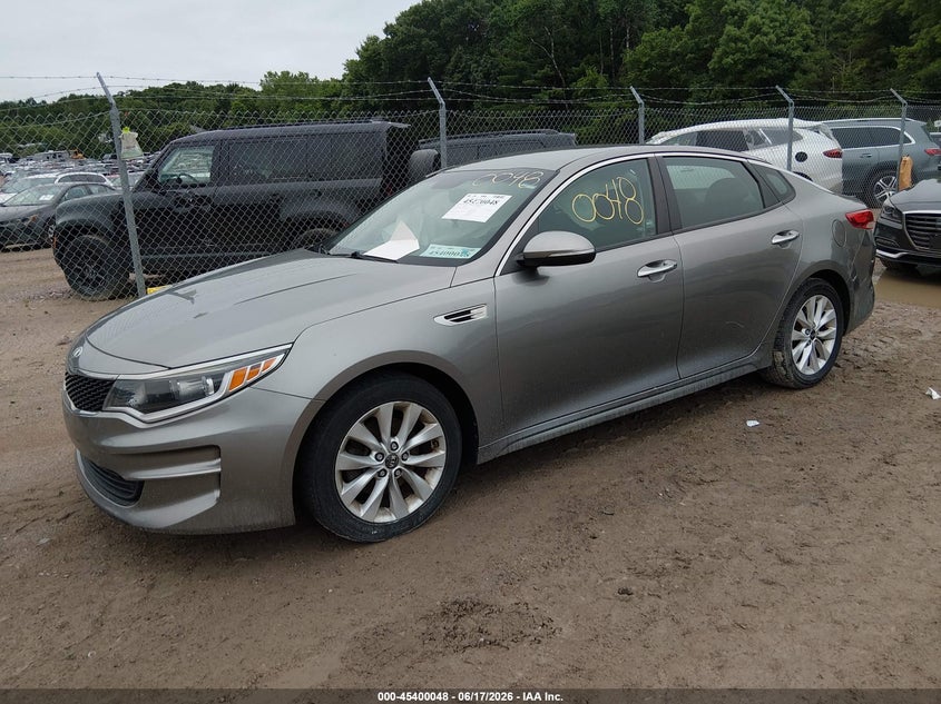 Vin: 5xxgt4l38gg064279, lot: 45898051, kia optima lx 20162