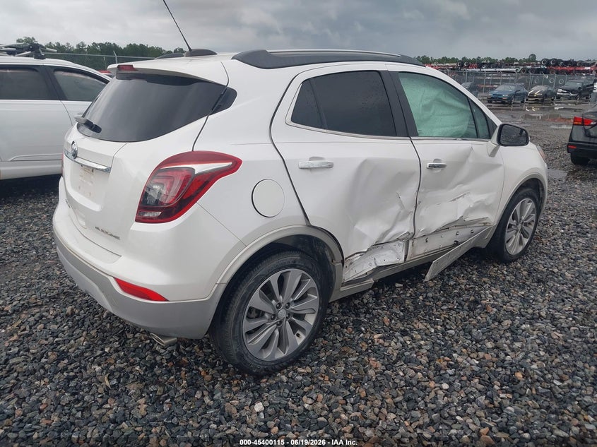 Vin: kl4cjasb9hb186792, lot: 45898119, buick encore preferred 20174