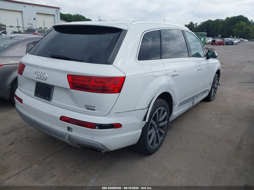 Vin: wa1laaf71hd016260, lot: 45898449, audi q7 3.0t premium 20174