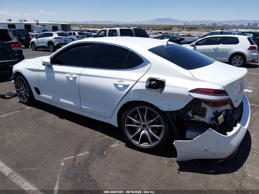 Vin: kmtg34sc0su145833, lot: 45899384, genesis g70 2.5t rwd 20253