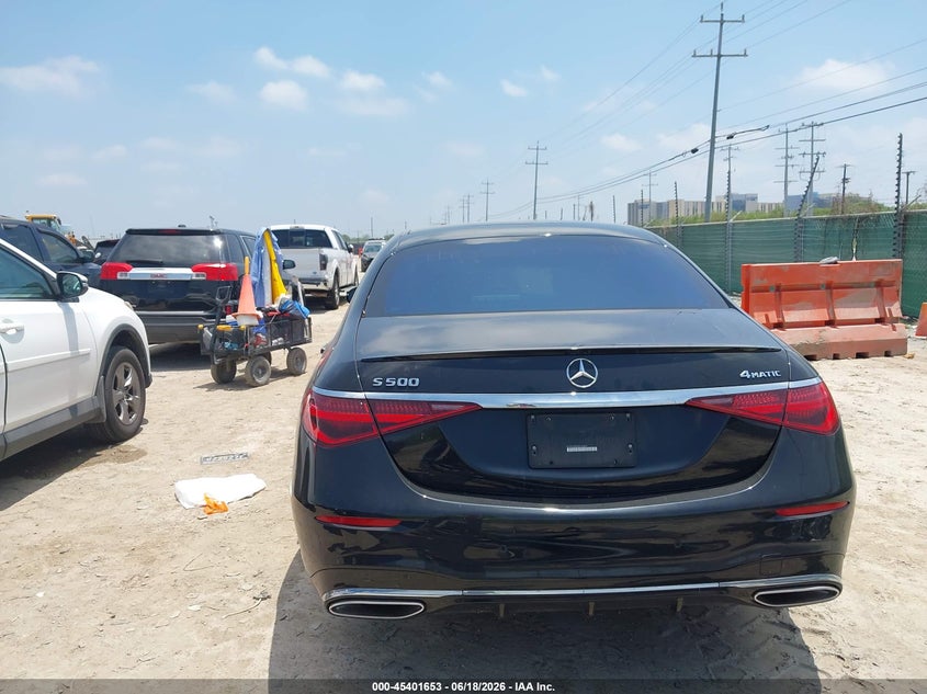 2022 Mercedes-Benz S 500 4Matic VIN: W1K6G6DB6NA165837 Lot: 45401653