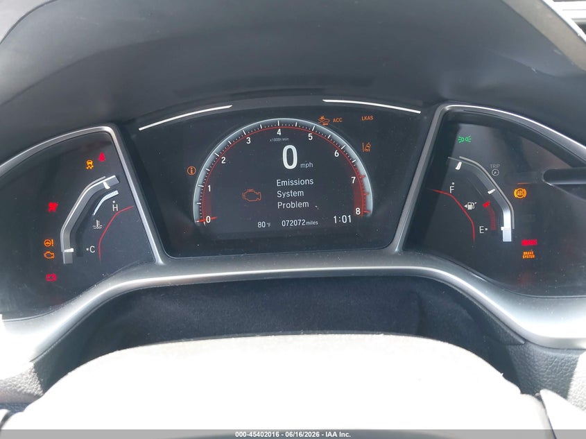 2020 HONDA CIVIC SEDAN 2.0L I-4 DOHC, VVT, 158HP