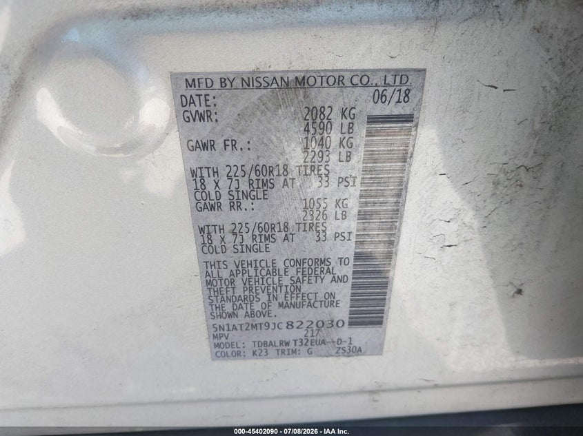 2018 NISSAN ROGUE SL — Photo 9