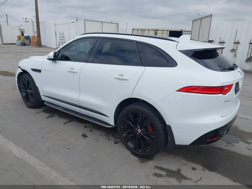 Vin: sadcm2fv5ja247286, lot: 45900106, jaguar f-pace s 20183