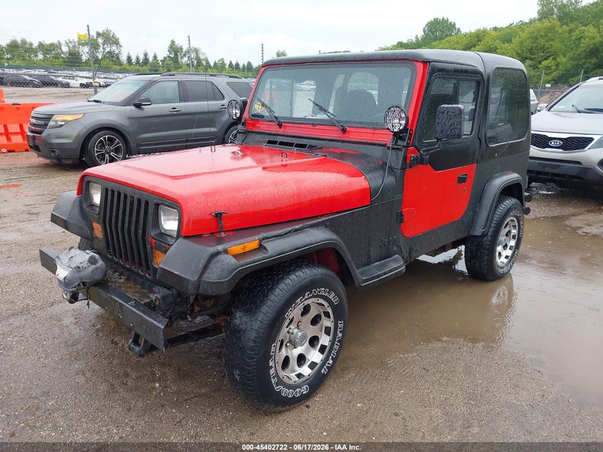 1J4FY19P1PP207596 1993 Jeep Wrangler / Yj S photo 1