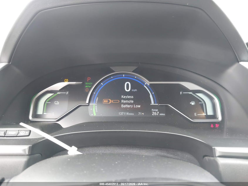 2021 Honda Clarity Plug-In Hybrid VIN: JHMZC5F1XMC001641 Lot: 45402913