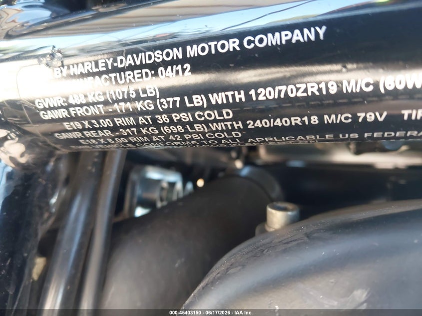 2012 HARLEY-DAVIDSON NIGHT ROD SPECIAL MOTO 2