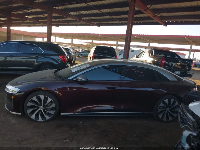 2022 Lucid Air Grand Touring VIN: 50EA1GBA8NA001507 Lot: 45403483