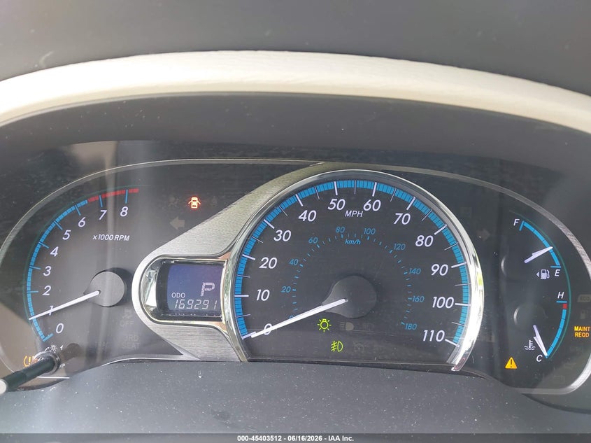 2011 TOYOTA SIENNA VAN 3.5L V-6 DOHC, VVT, 265HP