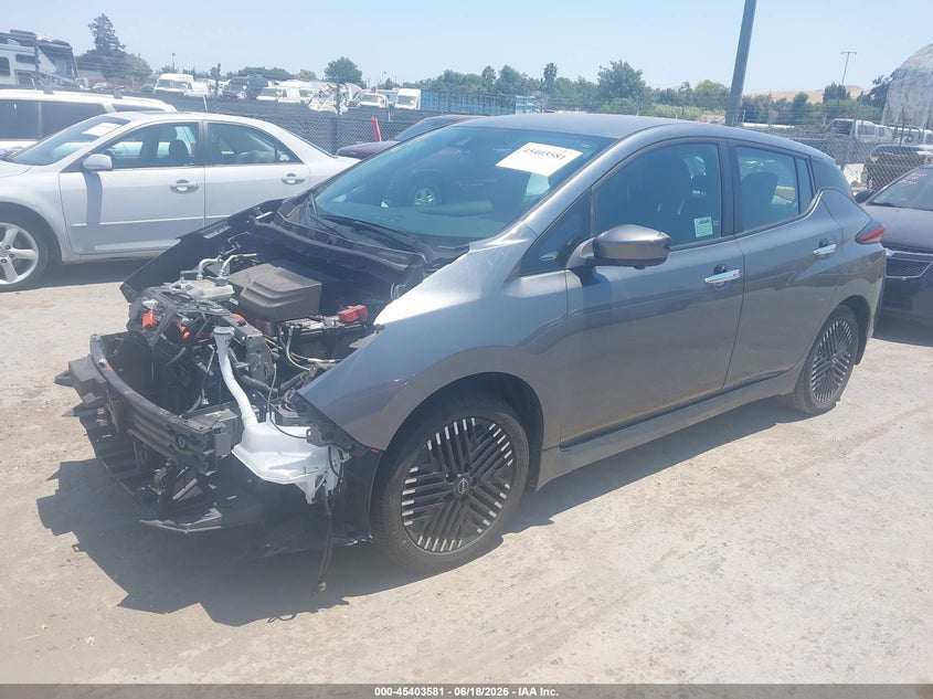 Vin: 1n4cz1cv2pc551920, lot: 45901584, nissan leaf sv plus 60 kwh 20232