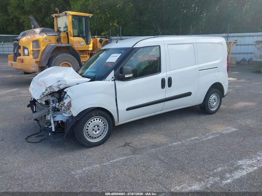 Vin: zfb636vp2n6v98657, lot: 45902085, ram promaster city cargo van 20222