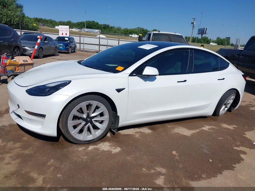 TESLA MODEL 3 2022 VIN 5YJ3E1EB4NF269786