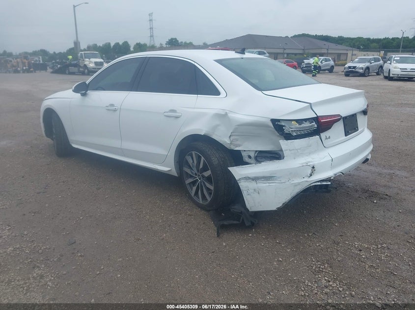 Vin: wauabaf40nn002224, lot: 45903332, audi a4 premium 40 tfsi quattro s tronic 20223