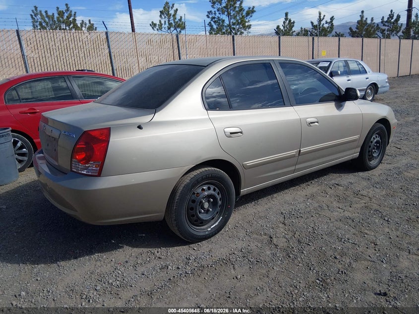 2005 HYUNDAI ELANTRA SEDAN 2.0L I-4 DOHC, VVT, 138HP