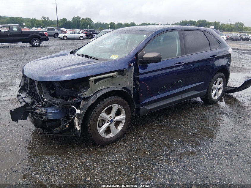 Vin: 2fmpk3g93gbb73742, lot: 45903818, ford edge se 20162